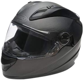 Matte Black Carbon Shell with Airflow Channels for Men – M